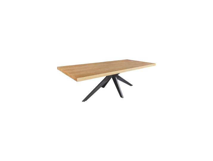 Design Esstisch „Zeus“ Eiche Natural, Schwarz 240 x 100 cm Invicta Interiors