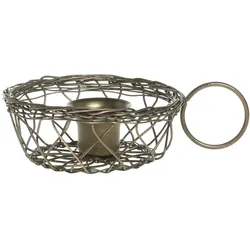 Chic Antique Kammerleuchter in Korbdesign, Höhe 5, Ø 10 cm