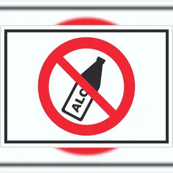 HB-Druck Alkohol verbot Symbol Aufkleber A1 (594x841mm)
