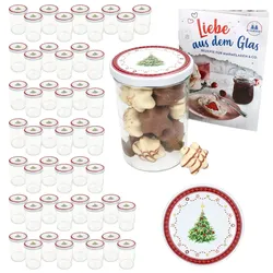 50er Set Sturzglas 435ml Einmachglas + TO-Deckel 82 Weihnachtstraum + Heft