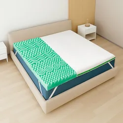 THE WHITE STONE Topper französisch 140 X 190 Memory Foam 9 Zonen | Höhe 5 cm | Allergikerfreundlich