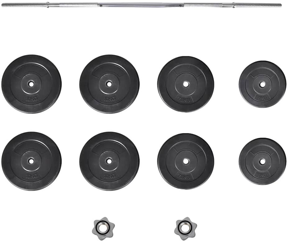 vidaXL Ensemble d'haltères avec plaques 60 kg