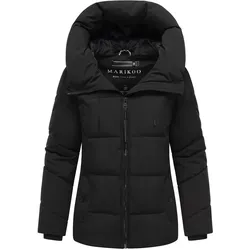 MARIKOO Damen Winter Steppjacke Winterjacke gesteppt warm fleece gefüttert Kuscheltatze