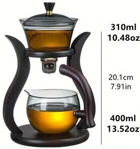 Uplift Essentials Glass Tea Set With Magnetic Switch Teapot And Infuser Semi Automatic Drip Teapot With Optional Cups For Elegant Tea Br teapot Only