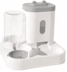 Inspire Picks Automatic Cat Water Dispenser & Gravity Pet Feeder Spill Proof Large Capacity Design gray