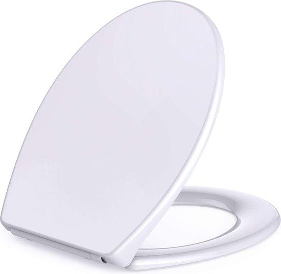 Unyqoos Toiletzitting met Quick-Release en Soft-Close, Antibacteriële Kunststof, Melkwit