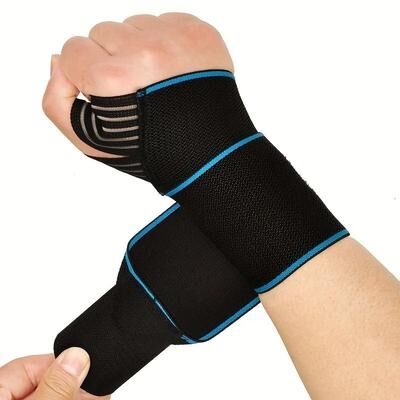 Uplift Picks Adjustable Wrist Support Strap For Weightlifting And Sports blue