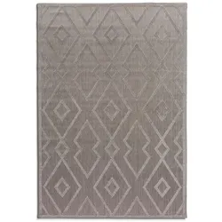 Outdoorteppich Tanya 240 x 340 cm Polypropylen Grau