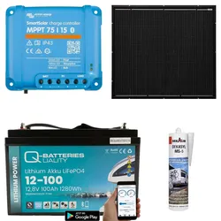 a-TroniX Solaranlage Wohnmobil 220W mit 100Ah Lithium Batterie und Victron MPPT ...