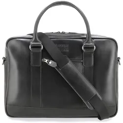 Buckle & Seam Leder Business Briefcase Everett / Dot (12.99"), Notebooktasche, Schwarz
