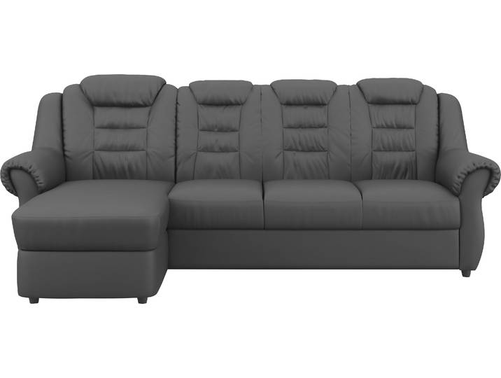 Ecksofa, 262x165 cm, Kunstleder, Braun, Hohe Rückenlehne, Modern, Home-affaire