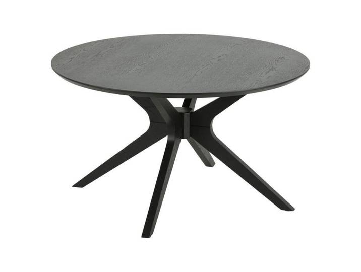 Toilinux - Table basse ronde en MDF - Noir