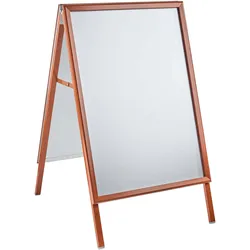 Kundenstopper A1 Outdoor SOLID-STOP 32 mm | Gehrung | braun, Aluminium