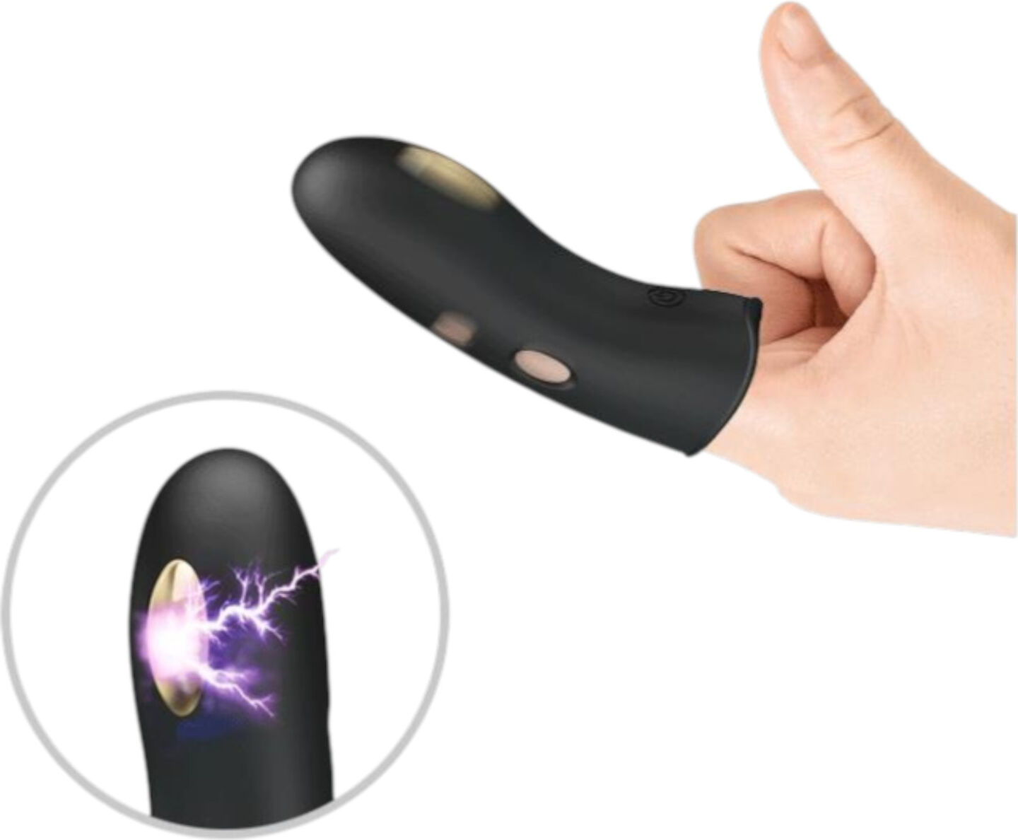 Pretty Love Marico - Electro Stimulation Finger Vibrator (Black)