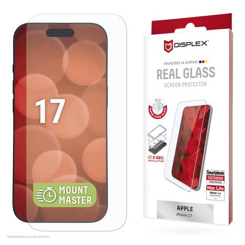 DISPLEX Real Glass Displayschutzglas Apple iPhone 17 1 St. Anti-Fingerprint 02250