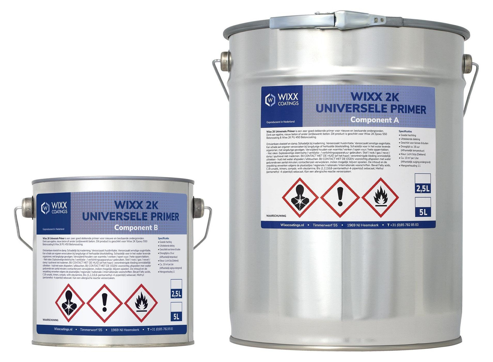 Wixx Coatings 2K Universele Primer - Grijs - 5 l