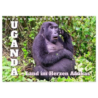 Uganda – Land im Herzen Afrikas (Tischkalender 2027 DIN A5 quer), CALVENDO Monatskalender
