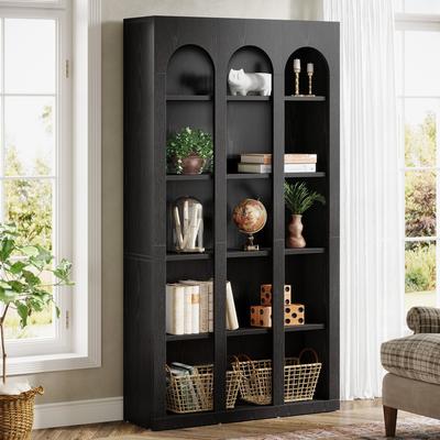 BLUEBELL 70.87-Inch Bookshelf, 5-Tier Rustic Bookcase