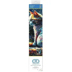 Diamond Dotz Diamond Painting Katze bei Nacht