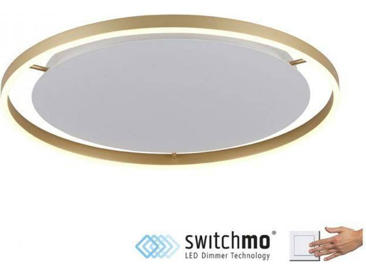 JUST LIGHT RITUS LED Deckenleuchte Warmweiss Dimmbar 28W messingmatt 15392-60