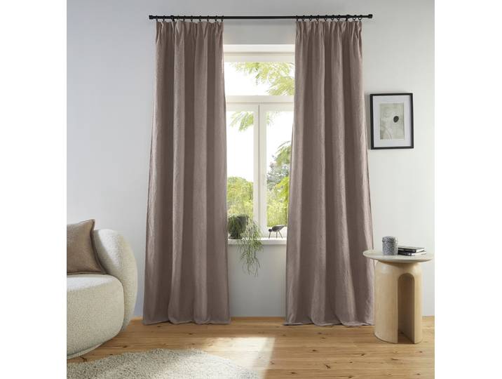 Verdunkelungsvorhang HOMSY BY ANA JOHNSON Bouclea Gr. 4, beige, H:245cm, Polyester, Polyester, Gardinen, Verdunkelungsvorhang, premium, verdunkelnd, hochwertig, modern, Wohn-/Schlafzimmer, Bouclé