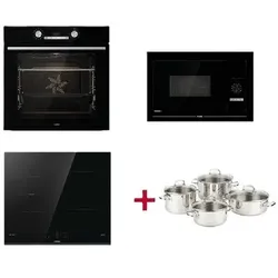 Mora Set Backofen VTS555DXB, Kochfeld VDIT67EFF und Mikrowelle VMT445B mit Geschenk