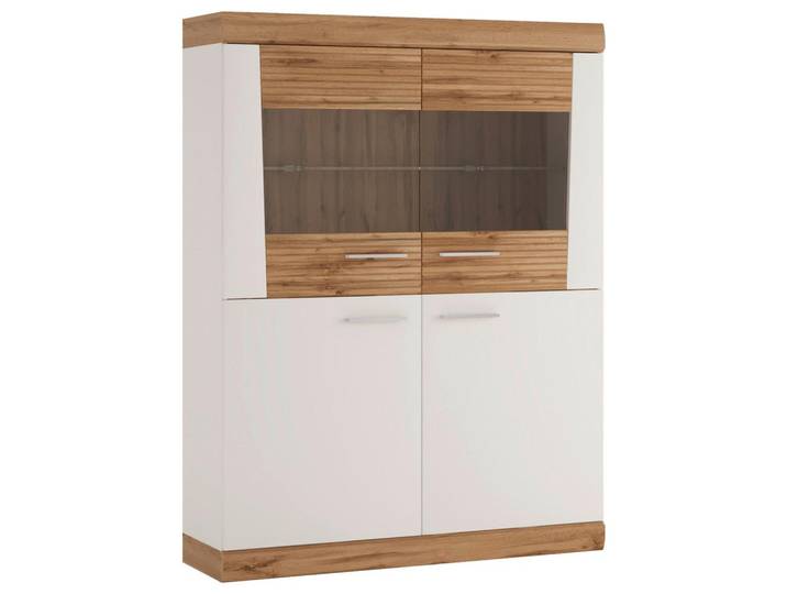 Highboard Merida Eiche Wotan/Weiß B: 120 cm