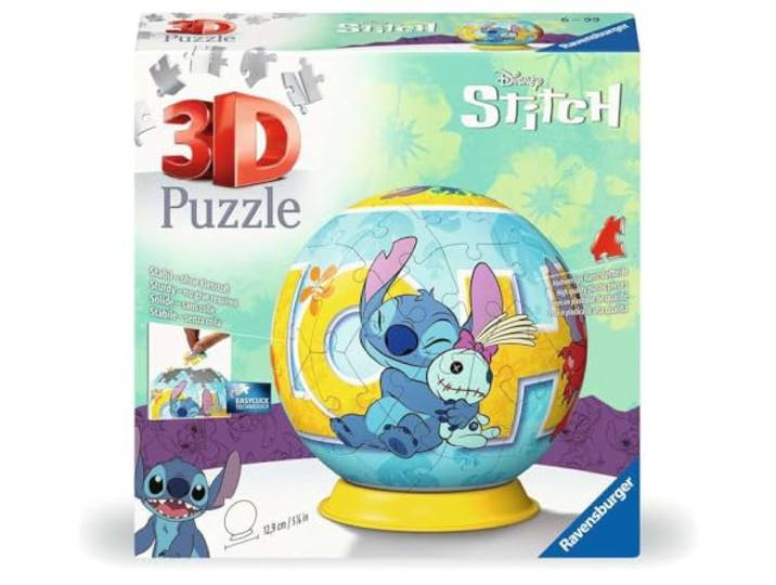 Ravensburger 3D Puzzle 11596 - Disney Stitch puzzelbal - puzzelbal voor volwassenen en kinderen vanaf 6 jaar