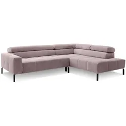 Sormani Ecksofa Pisa Cord Rosa