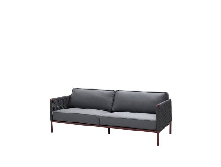 Cane-line Canapé Encore 3 places Cane-Line Airtouch bordeaux/Dark grey