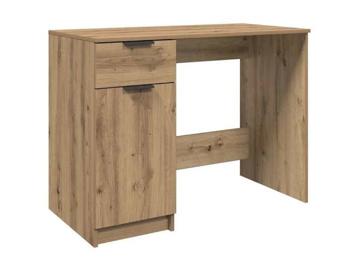 @FRENCH Bureau - Espace rangement optimal Table Informatique pour étudiants chêne artisanal 100x50x75cm - bois d'ingénierie 9564596
