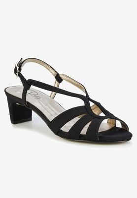 Women's Leandra Heeled Sandal by Ros Hommerson in Black Micro (Size 12 N)