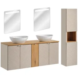 BADMÖBEL 140cm Manoa 2er-Set Kaschmir - Holz