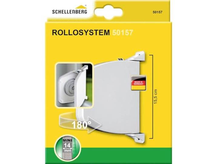 Schellenberg 50157 rolluik bandopwinder, zwenkbaar, te openen, voor 14mm band,wit