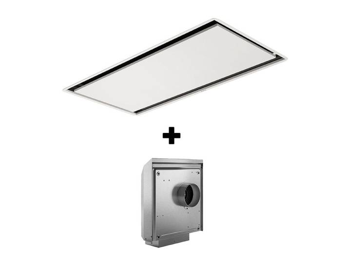 ELICA hotte de plafond ILLUSION Blanc avec moteur mural externe KIT0184135