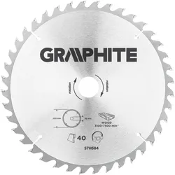 Graphite, Sägeblatt, Graphitkreissäge 250x30x3,2mm 40 Zähne. - 57H684