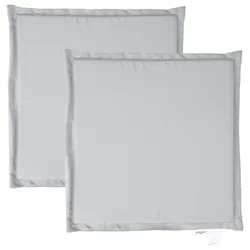 vidaXL Garten-Sitzkissen 2 Stk. Hellgrau 45x45x2 cm Quadratisch