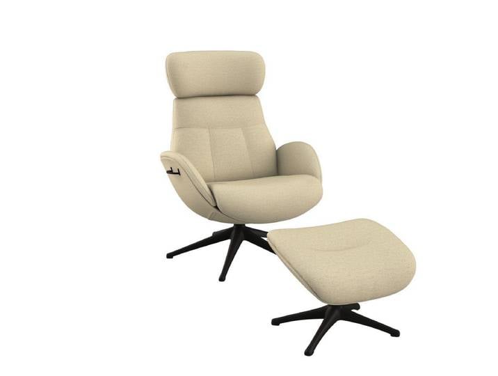 FLEXLUX Relaxsessel Elegant, Funktionssessel, verstellbarer Rücken- und Kopfstütze, Premium Komfort, Rücken- & Kopfteilverstellung, drehbar, Fuß schwarz