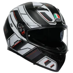 AGV K3 Rivia, Integralhelm - Matt Schwarz/Weiß/Rot - M