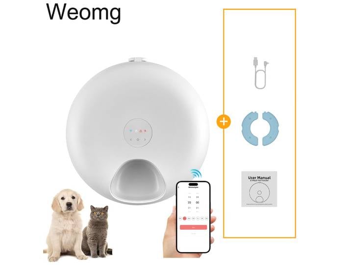 Mangeoire automatique rechargeable pour chat et chien, distributeur de samart de nourriture humide, alimentation chronométrée pour animaux de compagnie, bol de nourriture humide