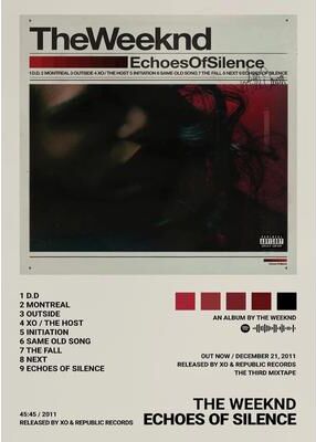 Uplift Essentials The Weeknd Music Album Art Poster Hip Hop Canvas Prints & Singer Wall Art For Modern Living Room Decor style 4 7.9 X 11.8 In (20x30 Cm)