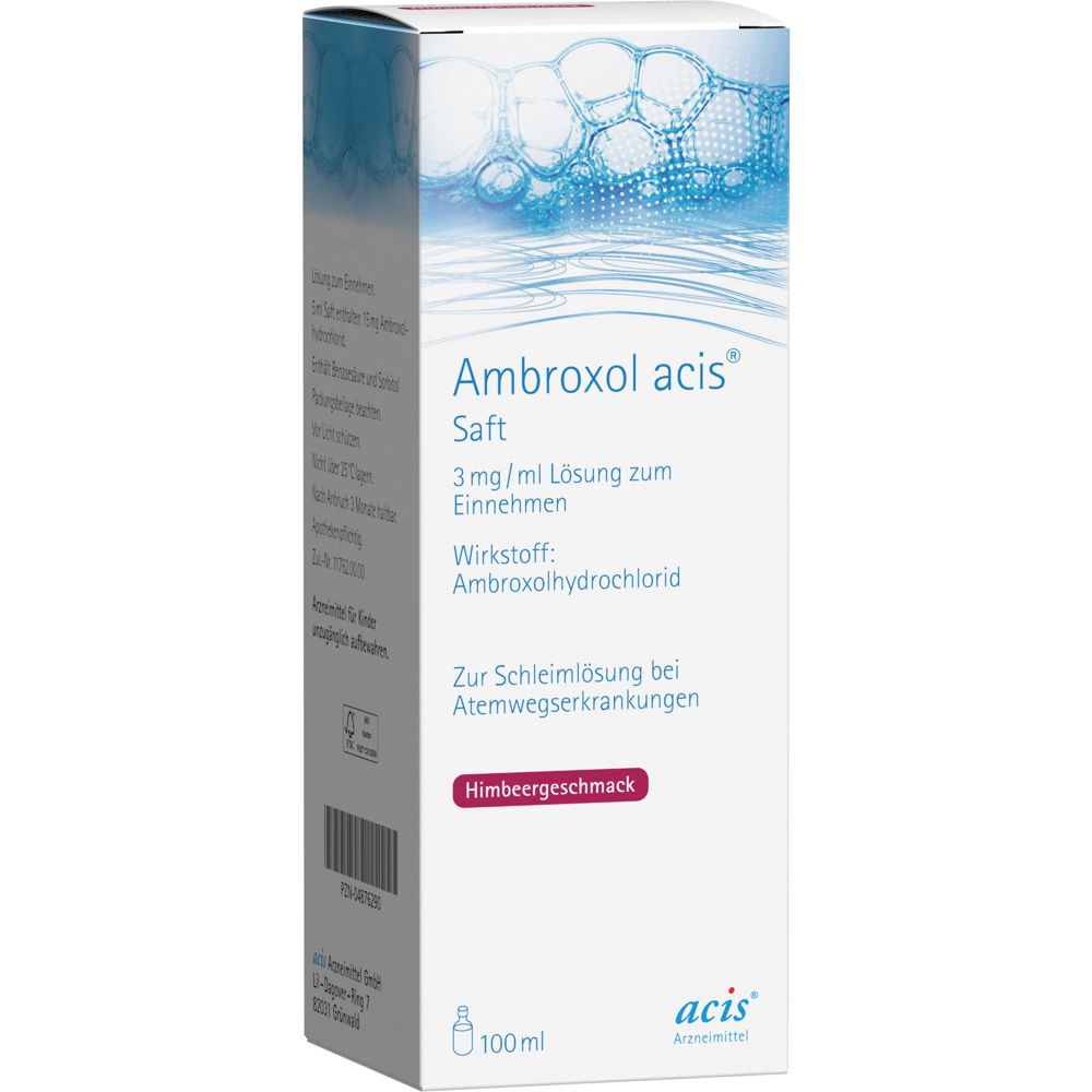 Ambroxol acis Saft 100 ml Lösung zum Einnehmen