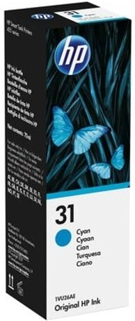 HP 31 garrafa tinta ciano