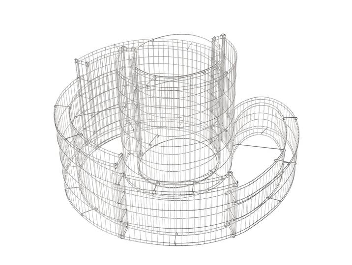 Gabione Kräuterspirale 90 x 110 x 60 cm