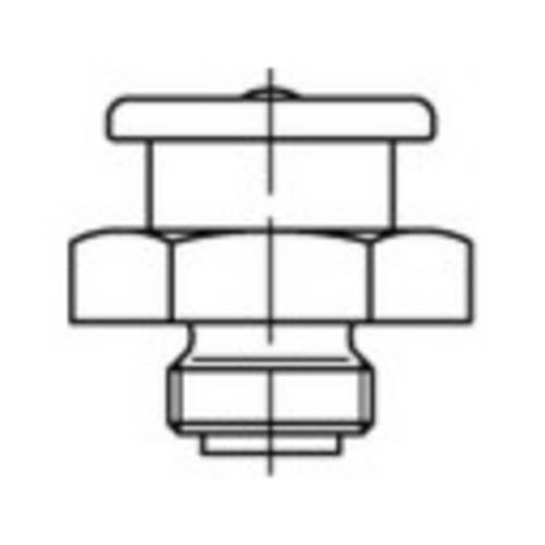 TOOLCRAFT Flachschmiernippel 11mm Stahl galvanisch verzinkt Güte 5.8 M6 100St.