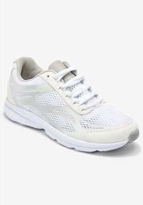 Women's CV Sport Julie Sneaker by Comfortview in White (Size 11 M)
