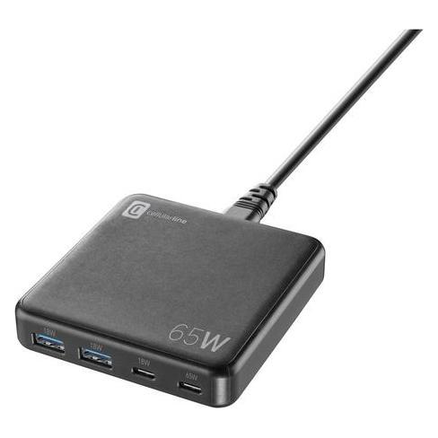 Cellularline Multipower Desk (65 W, 4 Ports) (ACHUSBGAN4PD65WK)