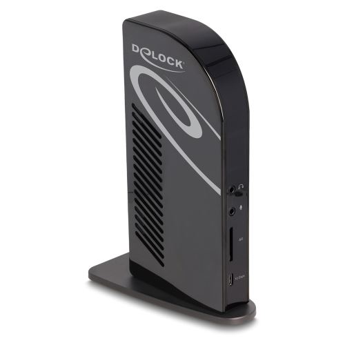 Delock USB Type-C Triple Display Dockingstation mit DisplayLink 4K / USB Hub / LAN / SD / Audio / PD 96 W