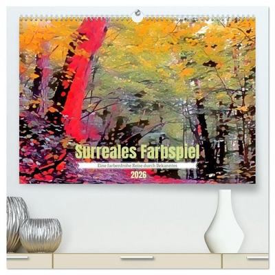Surreales Farbspiel (hochwertiger Premium Wandkalender 2026 DIN A2 quer), Kunstdruck in Hochglanz
