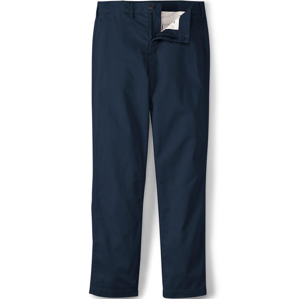Classic Fit Chinohose TRAVEL für Herren, Herren, size: regular, Blau, Baumwoll-Mischung/Polyester-Mischung, by Lands' End